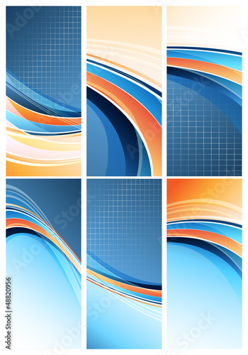 Set of bright modern vertical designs. Eps10