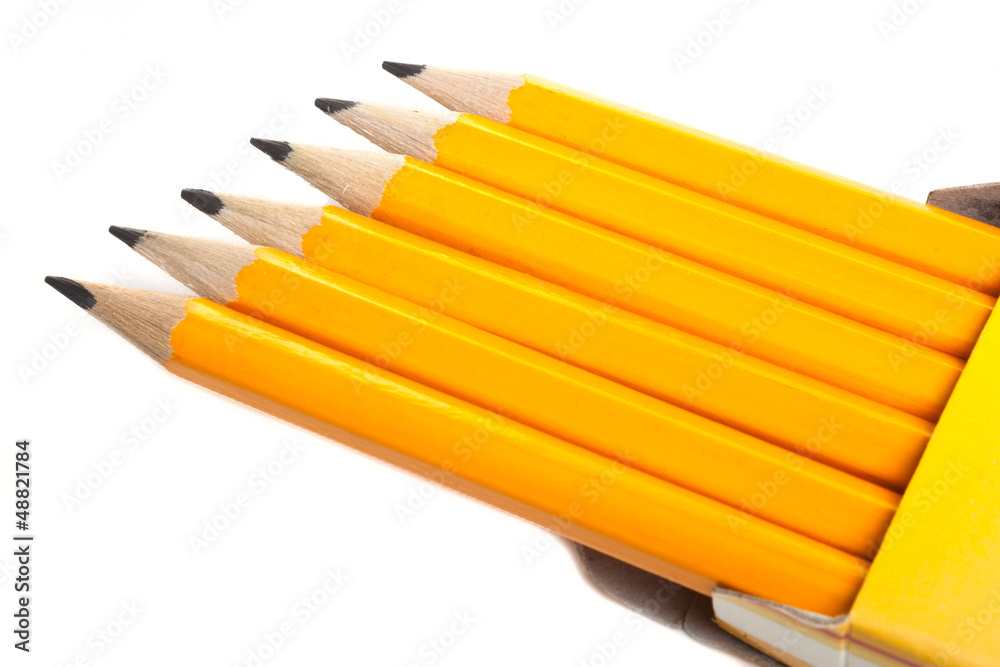 Obraz premium Bright pencils in a box