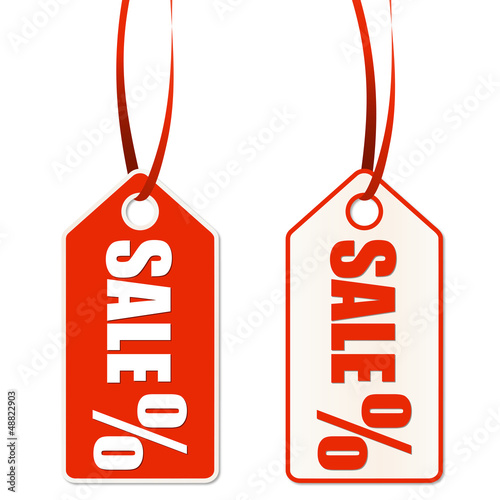 Anhänger mit Aufschrift SALE