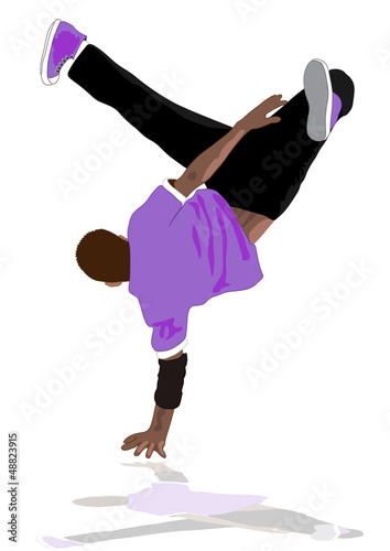 Break dancer performance