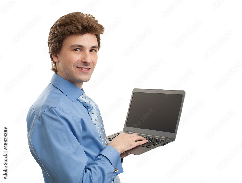 business man using laptop computer business man using laptop computer