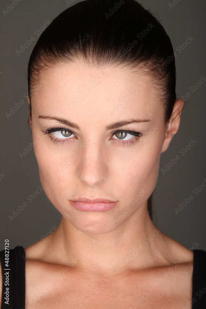 Fototapeta premium Frau mit Grimasse