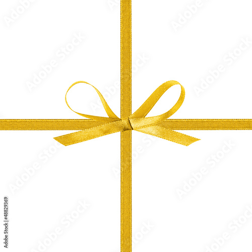 Plakat w ramie cross thin yellow ribbon with bow