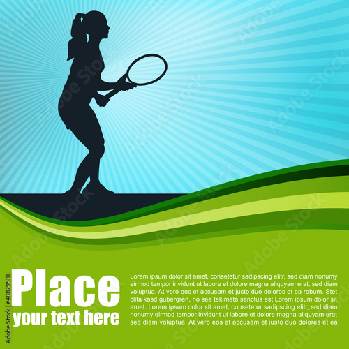 Flyer Tennisspielerin