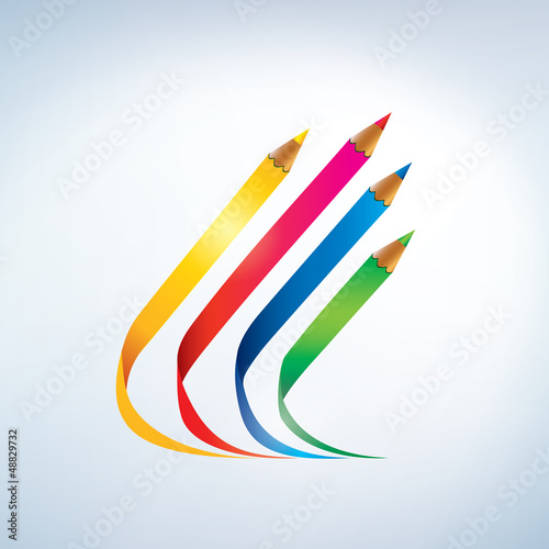 colored penciles, abstract vector background