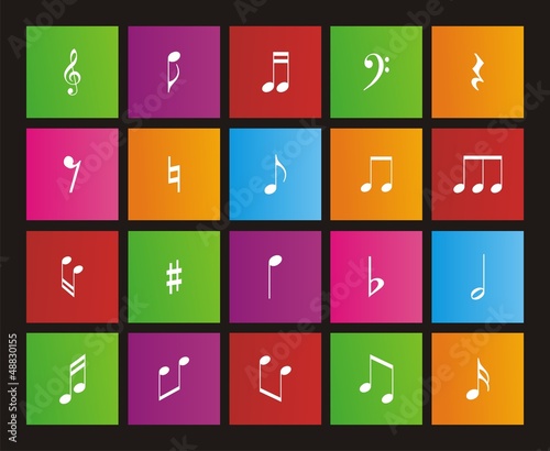 music note - metro style icon sets