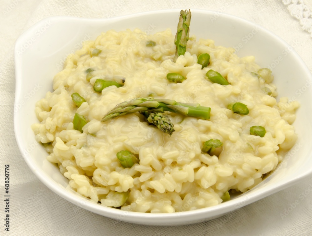 Risotto con esparragos verdes Risotto con esparragos verdes