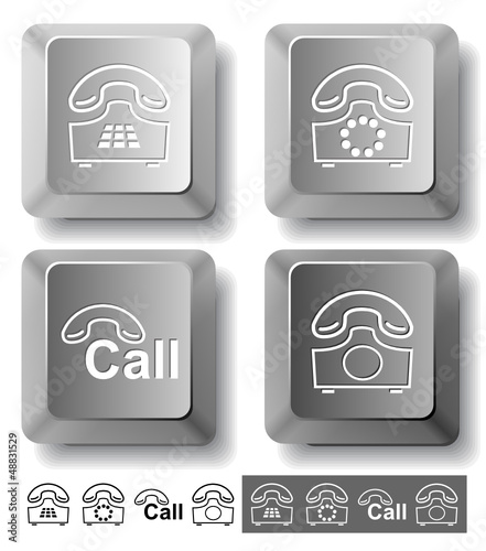 Business icon set. Computer keys. Vector illustration.