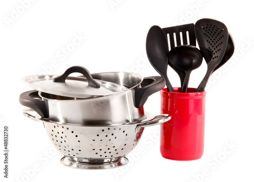 kitchen tools isolated on white