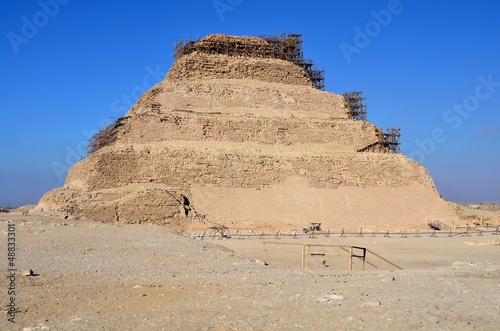 Step pyramid of Djoser in Saqqara  Egypt