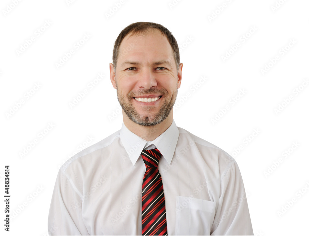Smiling business man isolated on white background Smiling business man isolated on white background