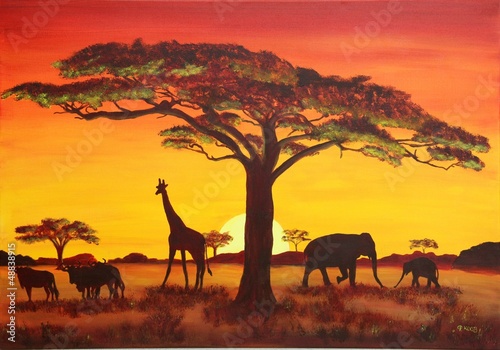 Sonnenuntergang in Afrika