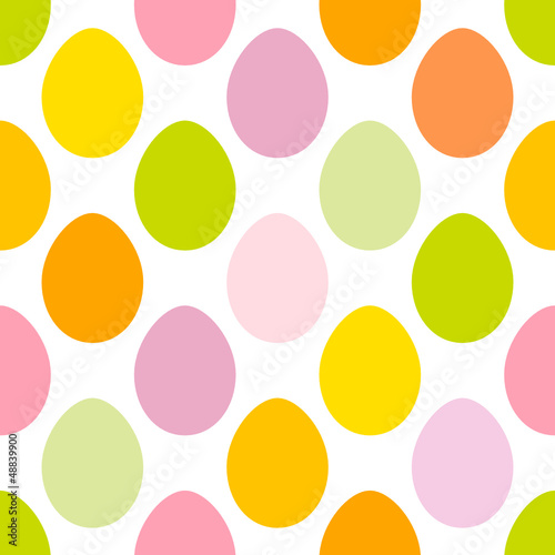 Seamless Pattern Easter Eggs Green