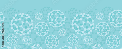 Vector buckyballs horizontal seamless pattern background photo