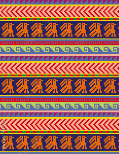 Peruvian motifs - seamless pattern