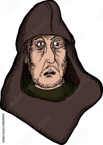 Scared Medieval Man