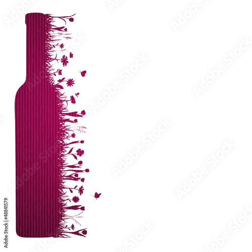 Rotwein Flasche Layout