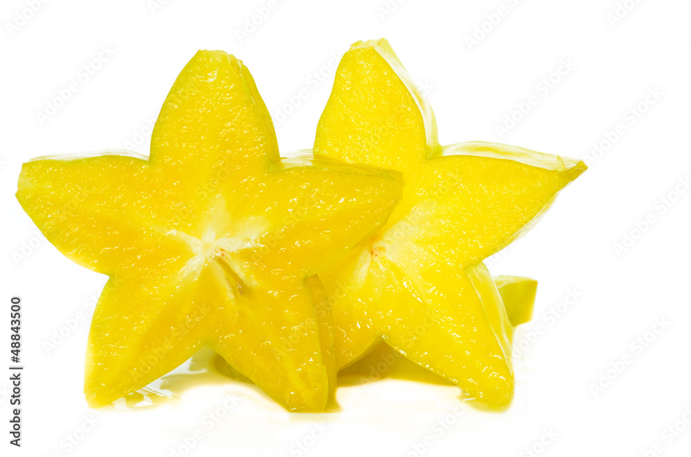 Fresh starfruits or the coromandel gooseberry Fresh starfruits or the coromandel gooseberry