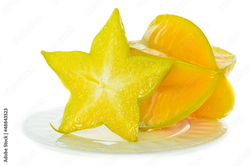 Fototapeta premium The star fruit is rich in juice.