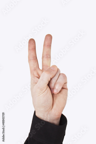 Gesture "Victoria" of fingers