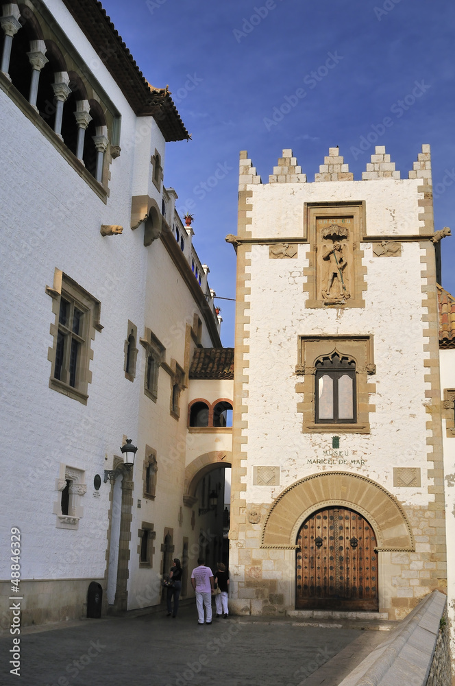 A walk in Sitges on the Costa Brava in Catalonia. Spain