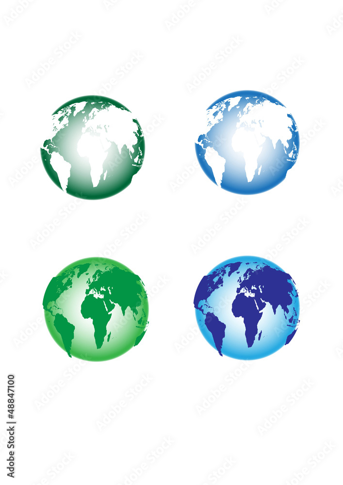 Collection map of the world vector