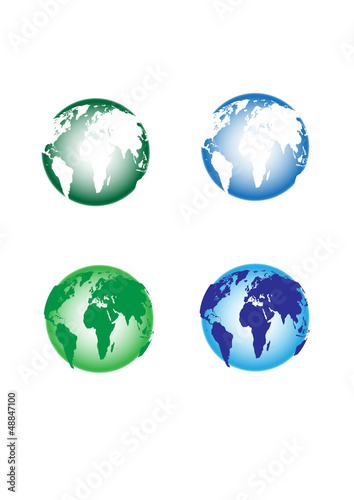 Collection map of the world vector