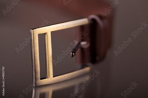 conventional belt buckle with single square frame and prong
