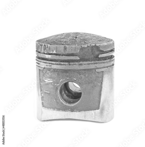 damaged piston from the detonation in the engine