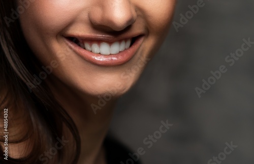 Closeup view of beautiful smile