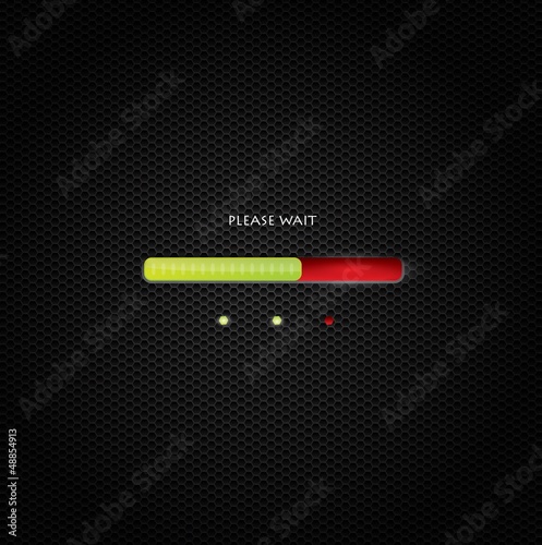 Progress bar - red and green trendy design on dark background