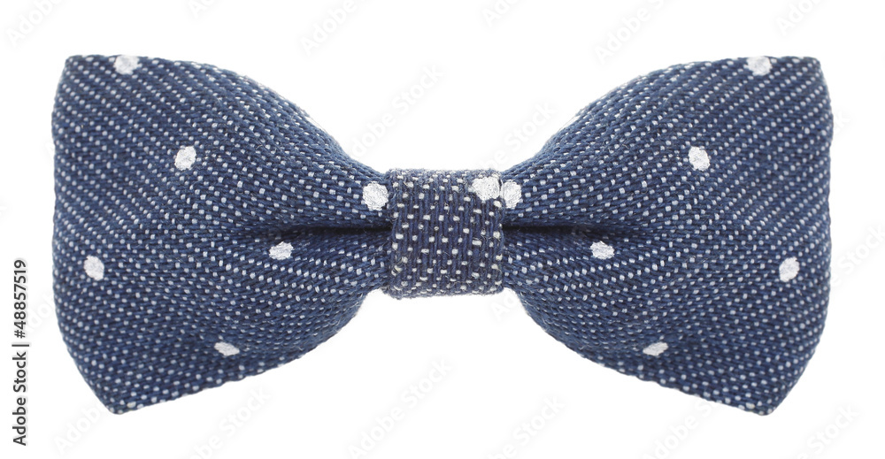 Bow tie denim blue with white spots Bow tie denim blue with white spots