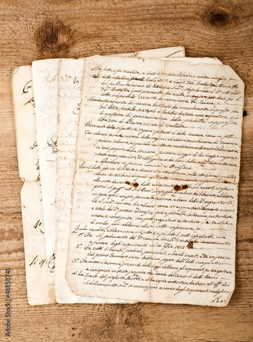 Fototapeta antique handwritings