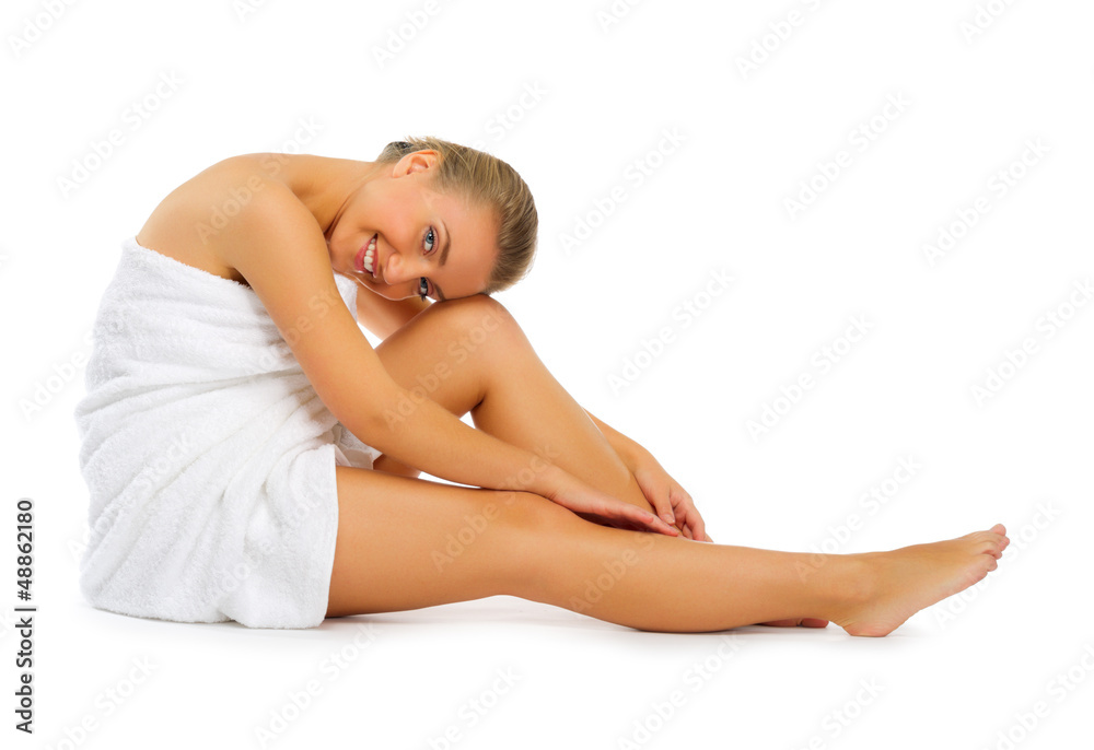 Young healthy girl isolated