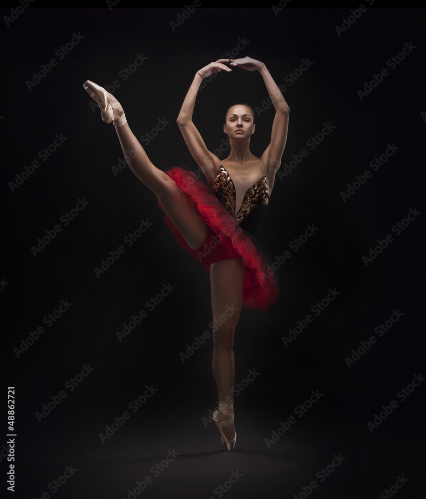 beautiful ballet dancer isolated