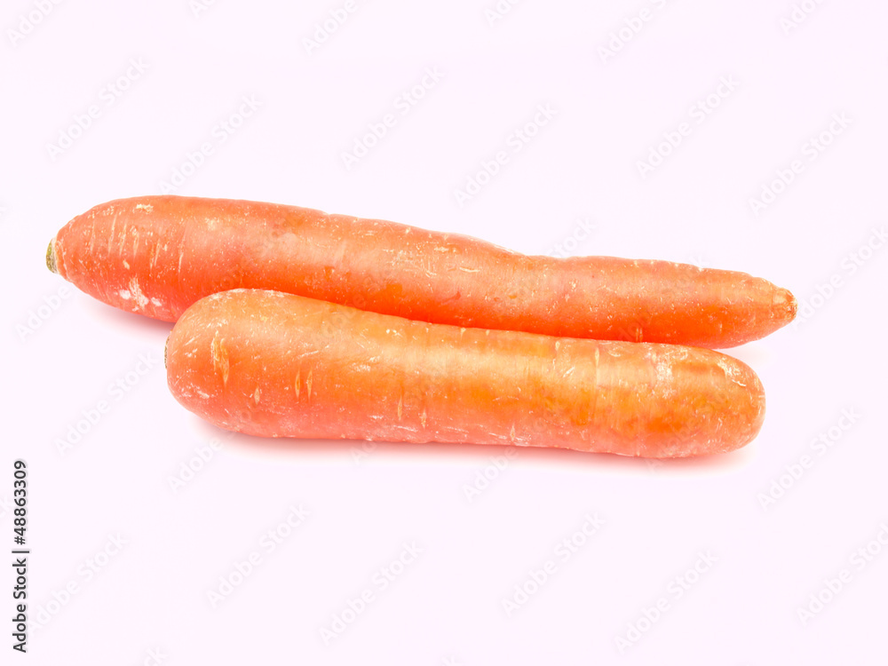 Fresh carrots isolated on white background Fresh carrots isolated on white background