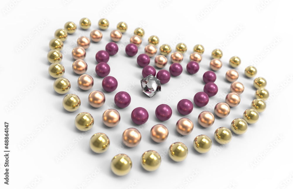 cuori di perle con diamante cuori di perle con diamante