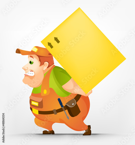 Cheerful Chubby Man