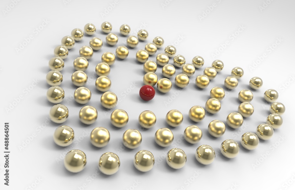 cuori di perle in oro e rosso cuori di perle in oro e rosso