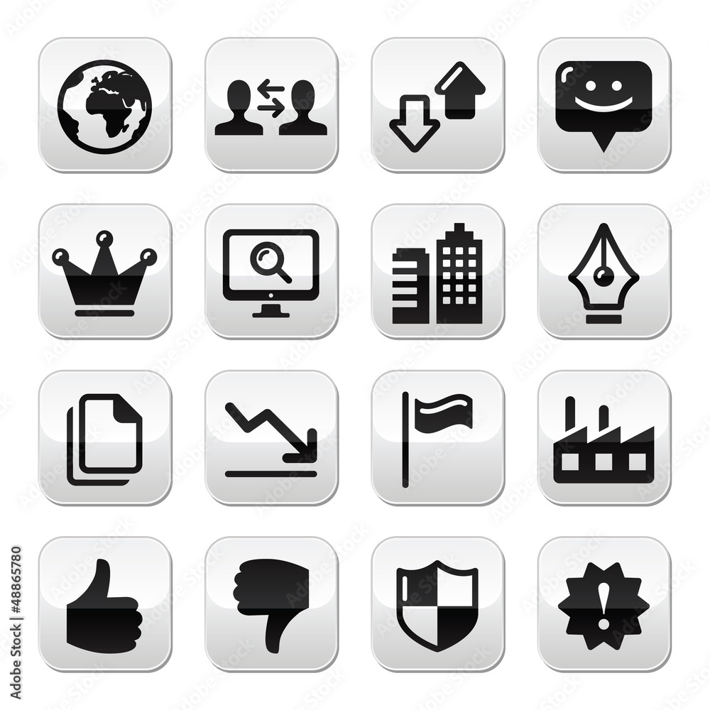 Web internet buttons set - vector Web internet buttons set - vector