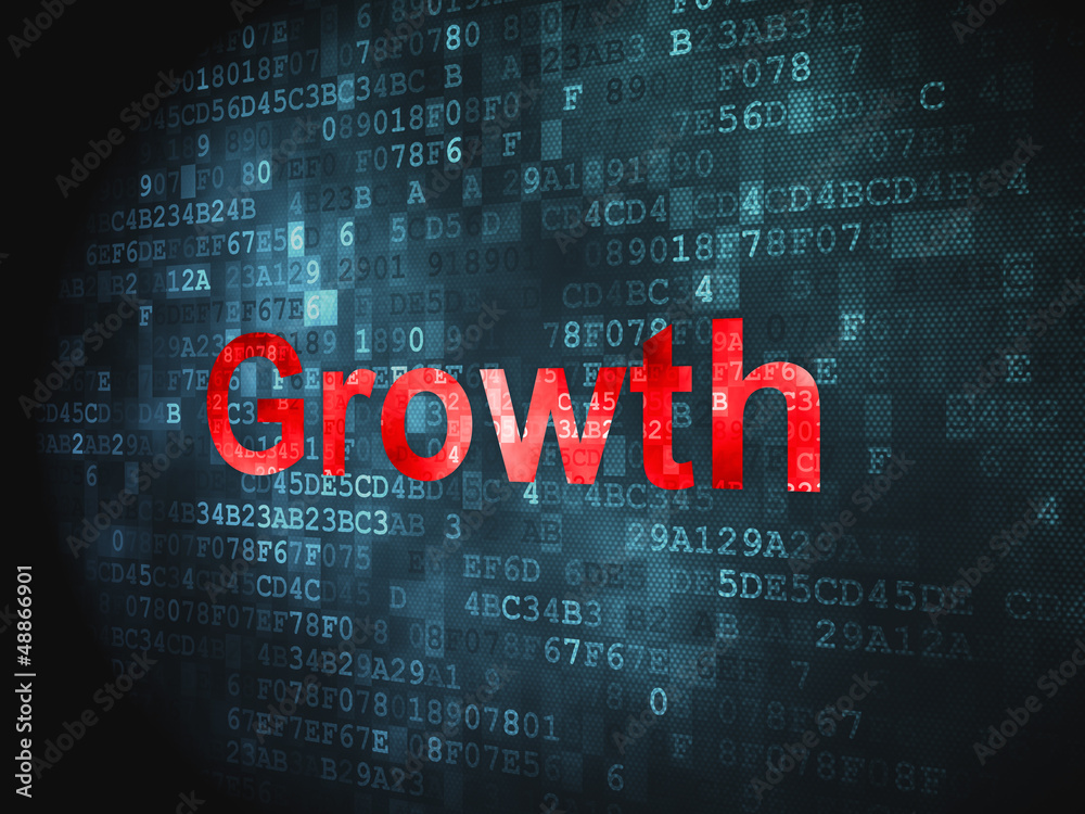 Obraz premium Finance concept: Growth on digital background