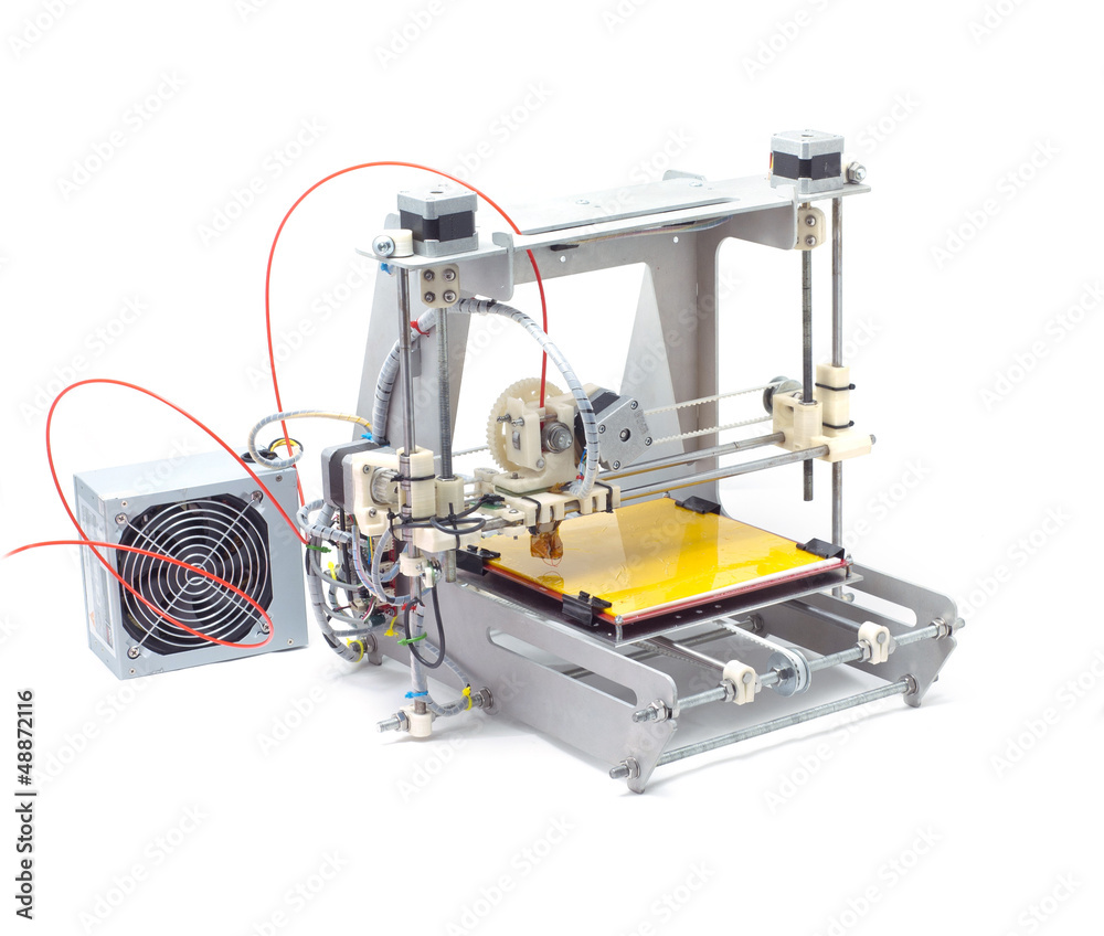 Photo of modern machine. 3-D printer
