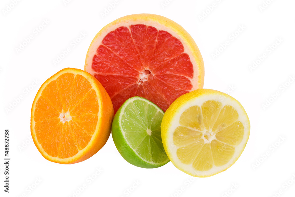 Citrus fresh fruit isolated on a white background Citrus fresh fruit isolated on a white background