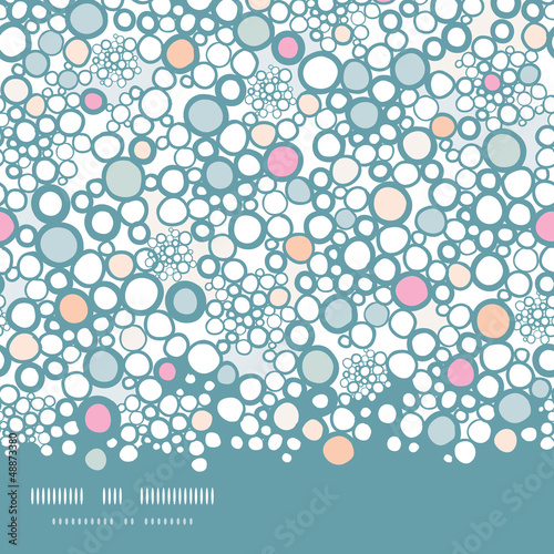 Vector colorful bubbles horizontal seamless pattern background
