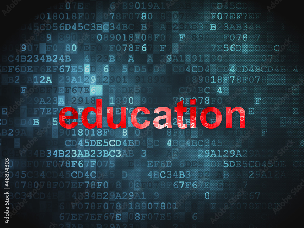 Obraz premium Education concept: Education on digital background