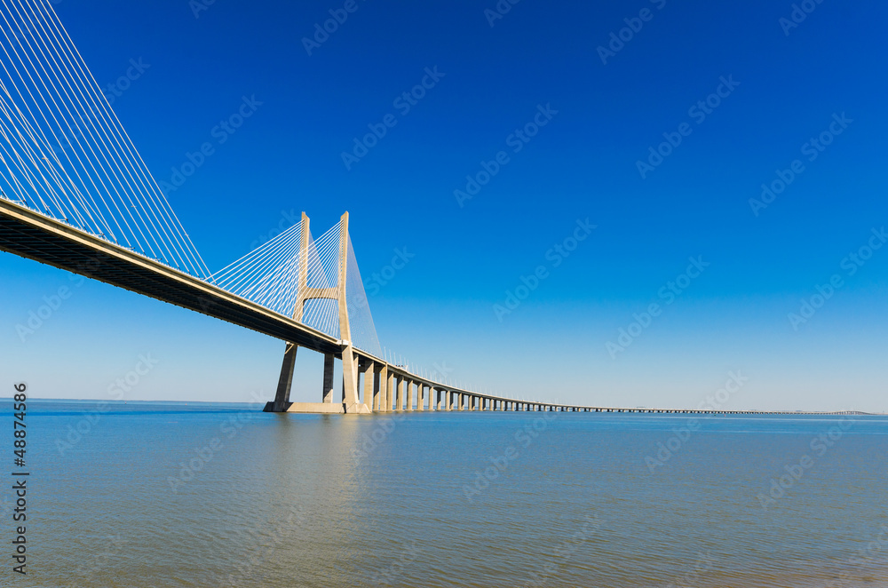 Naklejka premium Vasco da Gama bridge in Lisbon, Portugal