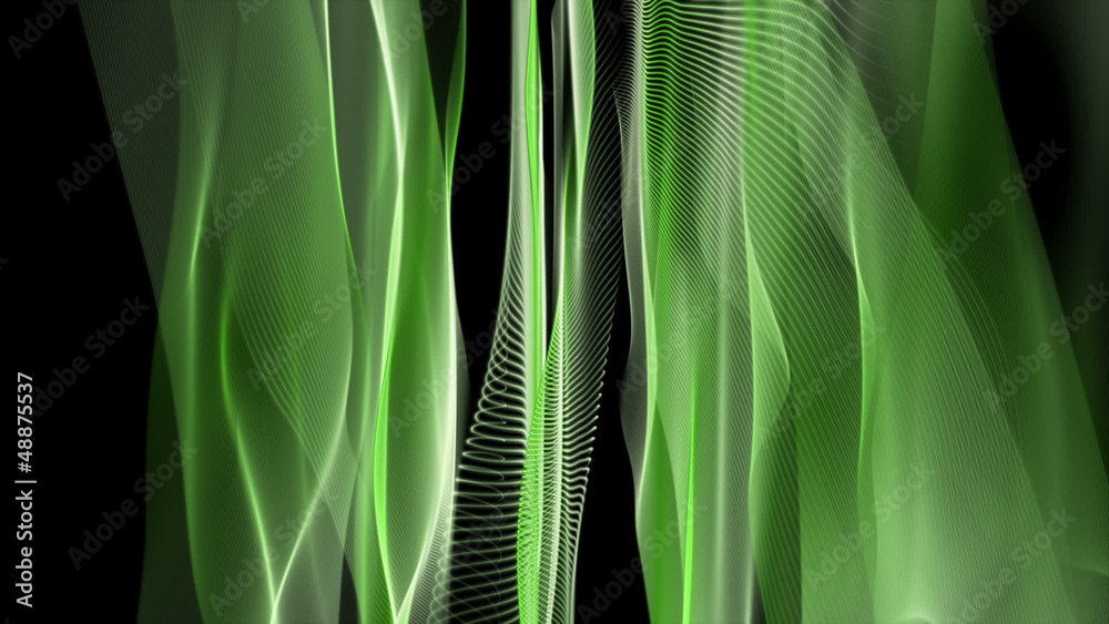 futuristic video animation – particle wave object – loop HD