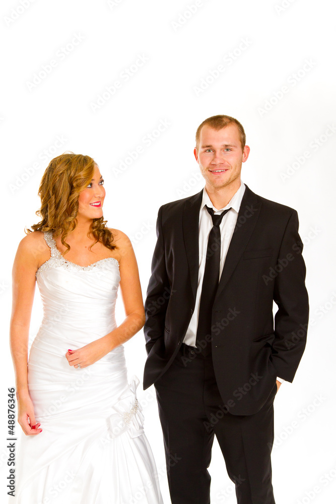 Bride and Groom in Studio Bride and Groom in Studio