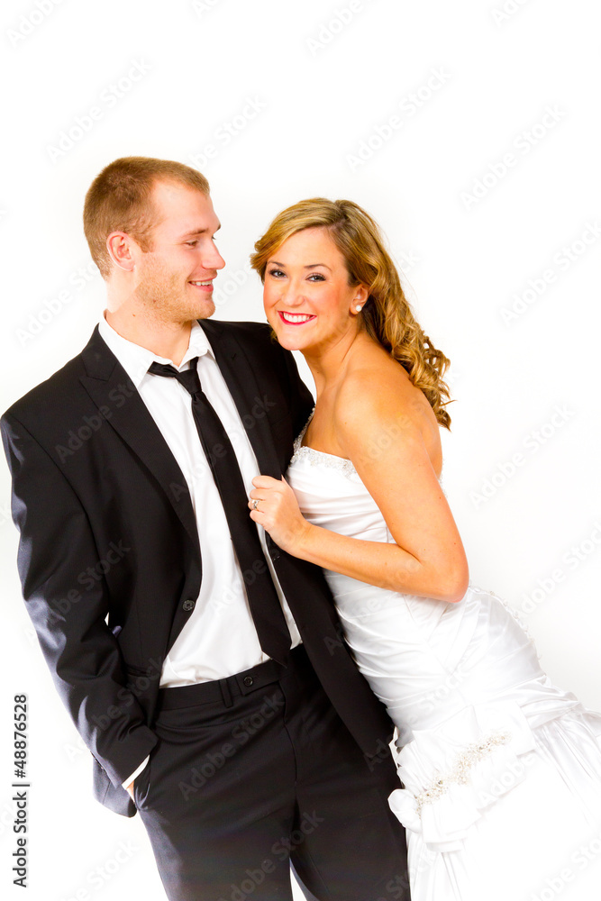 Bride and Groom in Studio