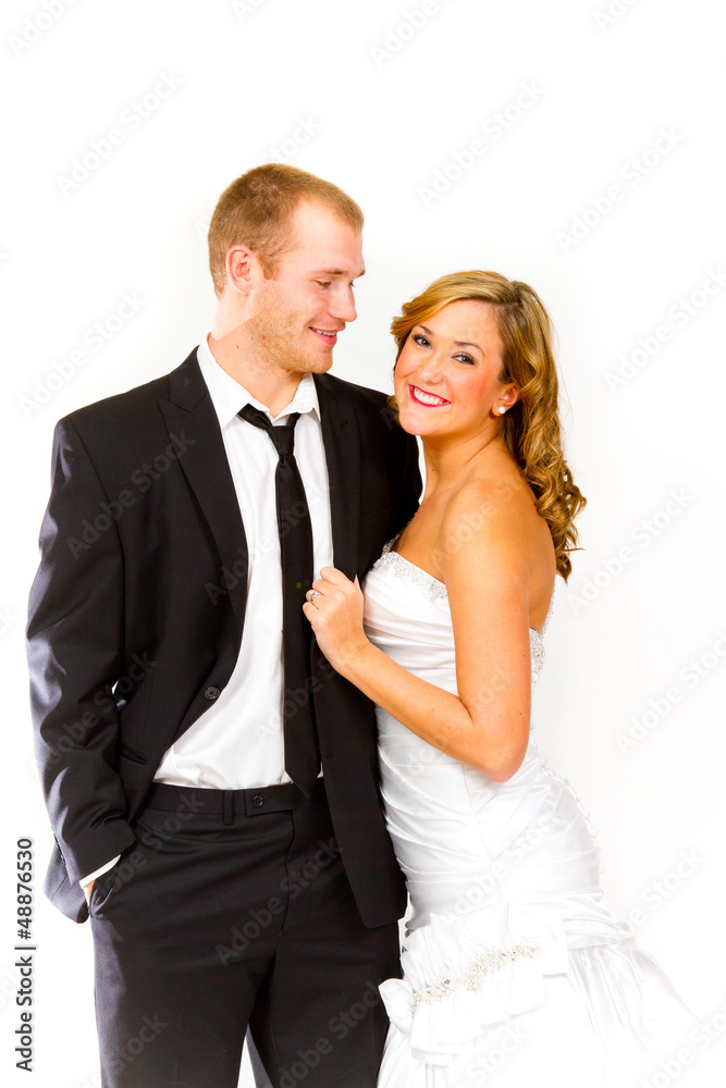 Bride and Groom in Studio Bride and Groom in Studio